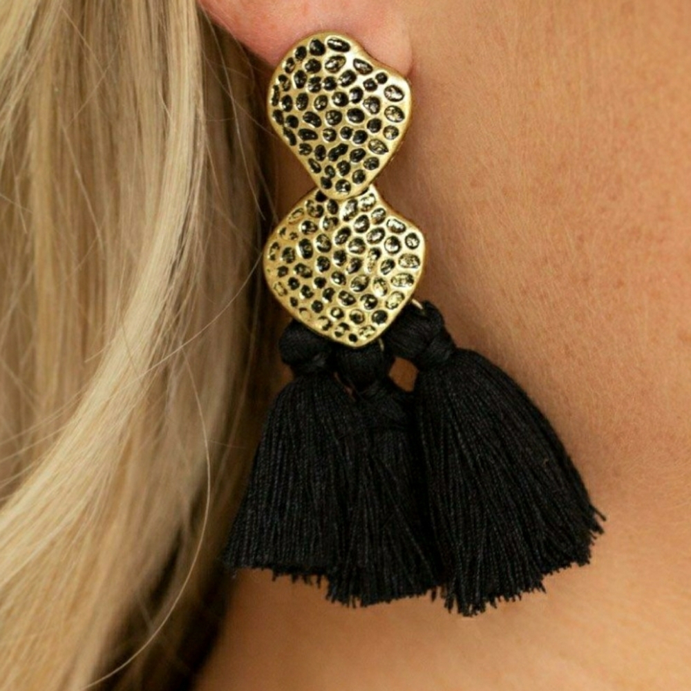 💢5/$10💢  Boho Brass Fringe Earrings